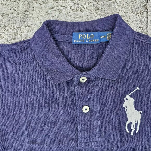 polo Ralph Lauren Kids Polo Tee Blue Cotton Short Sleeve T Shirt Size 4t/4 - Picture 5 of 8